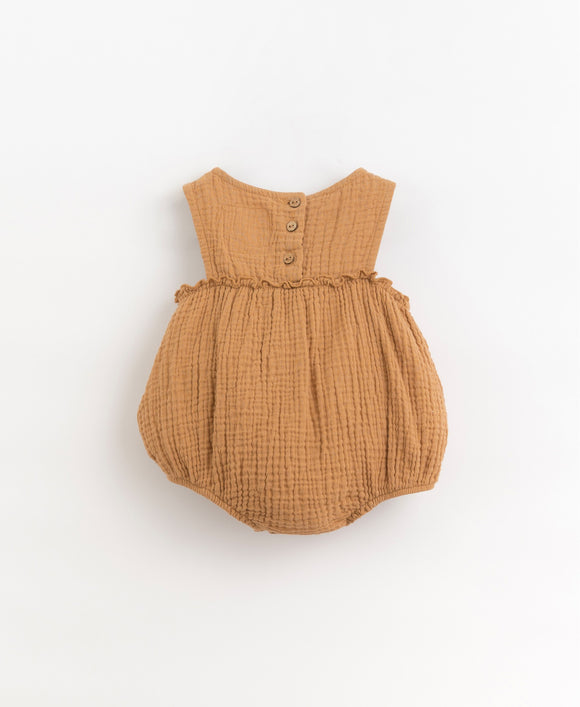 Barboteuse en gaze de coton - Vanille Coton