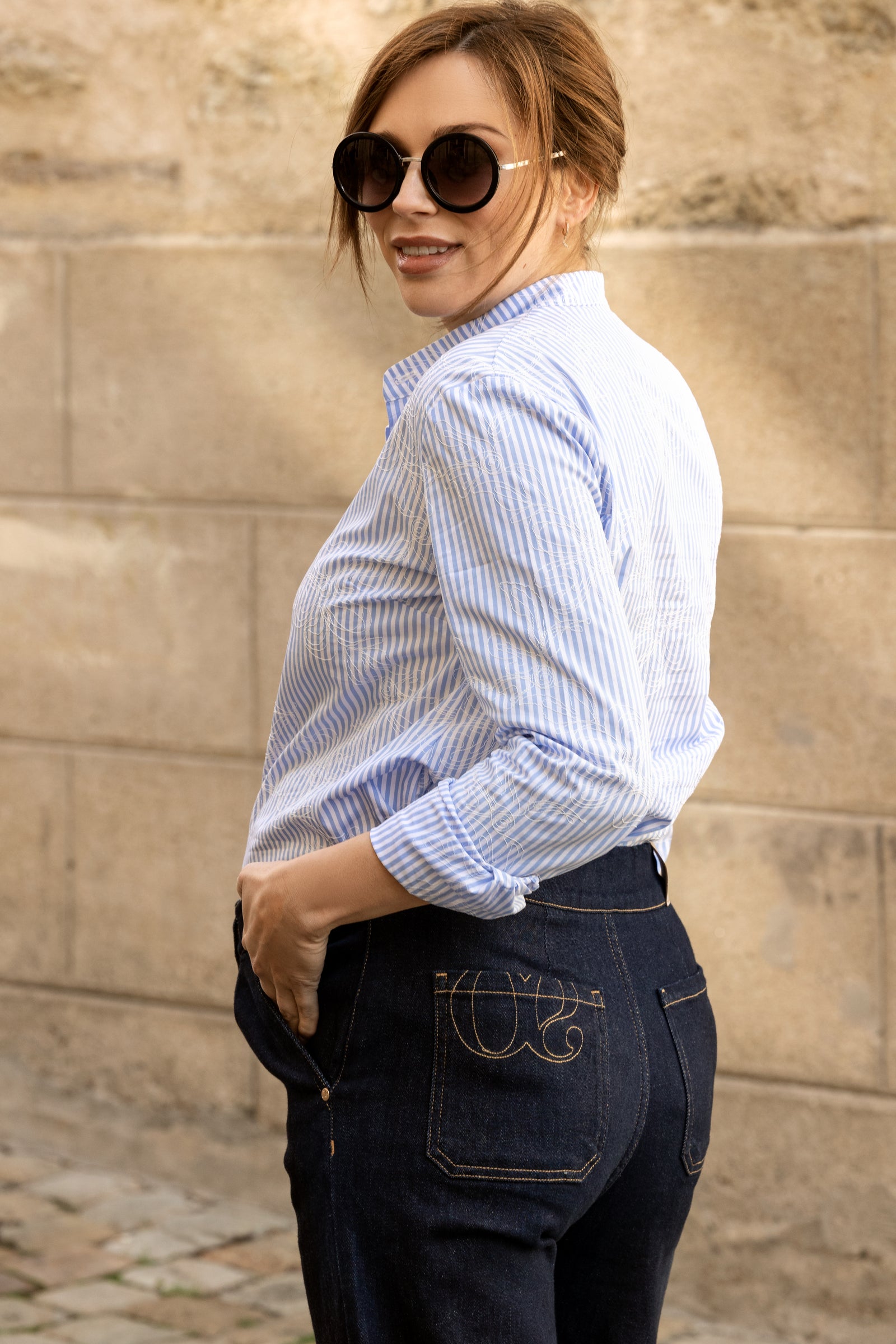 Chemise de maternité Camille - Vanille Coton