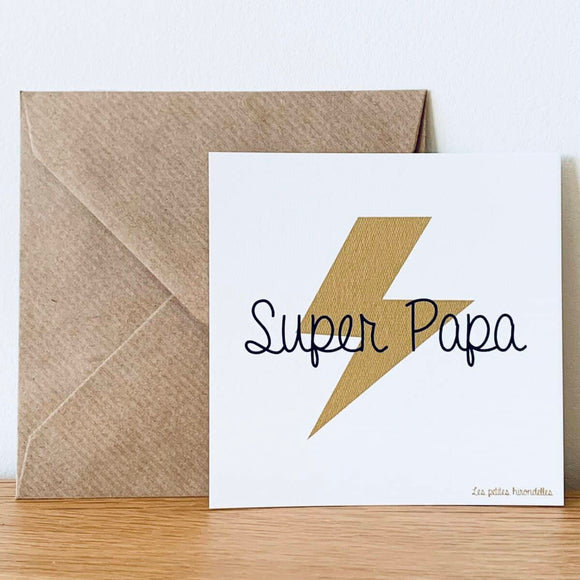 Carte « Super papa » - Vanille Coton