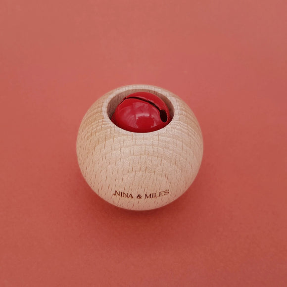 Hochet jingla boule - Vanille Coton